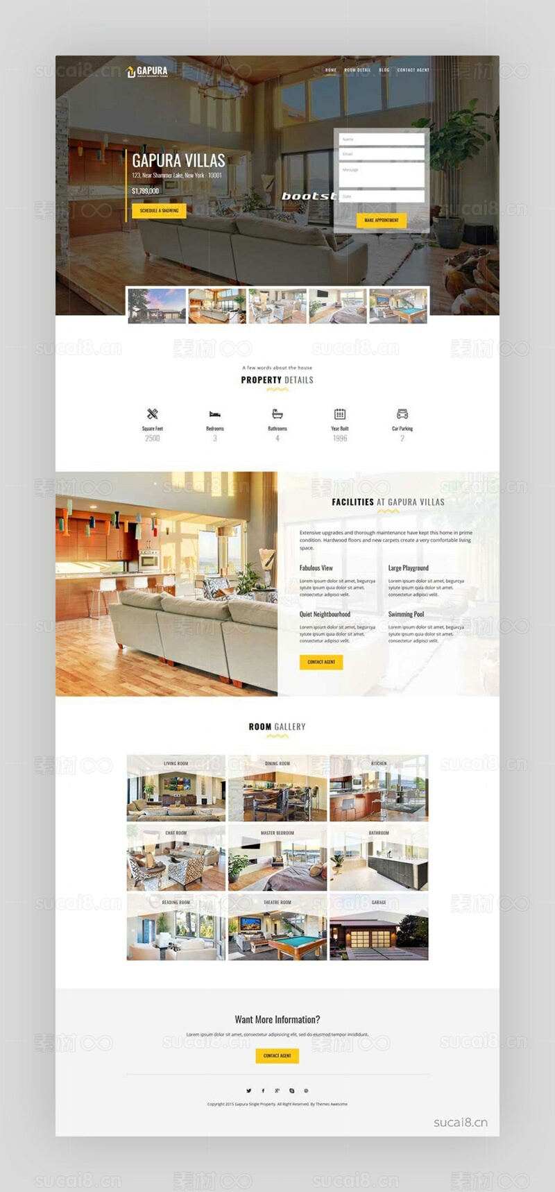 房产中介公司网站HTML模板- 素材8