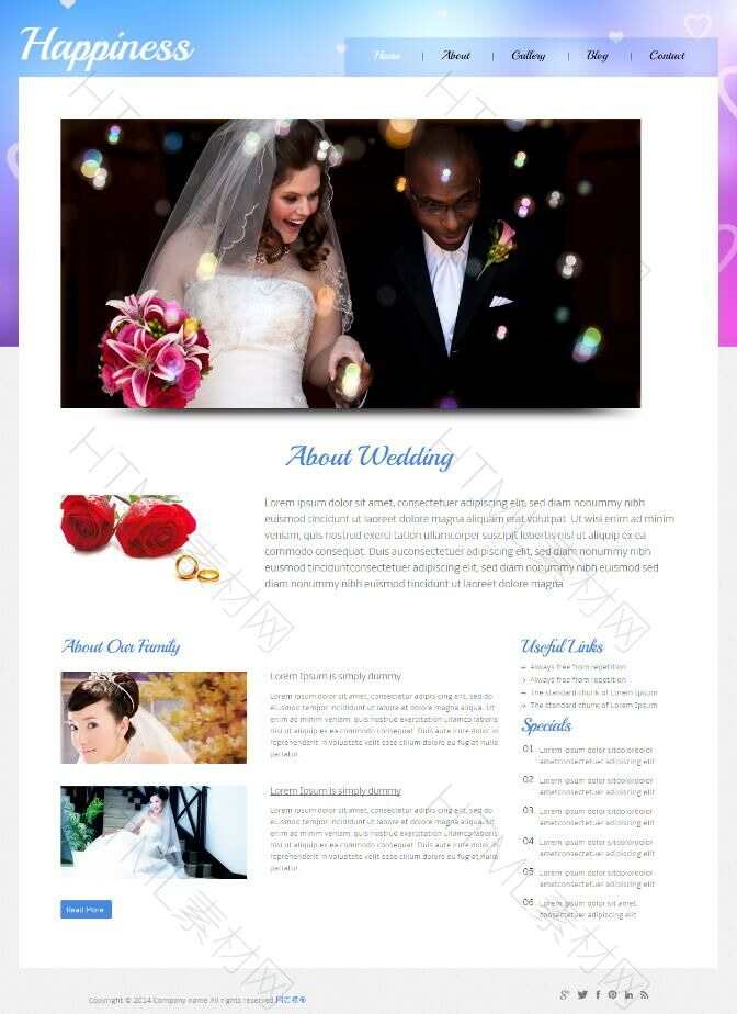 婚礼网站个人首页模板(图1)