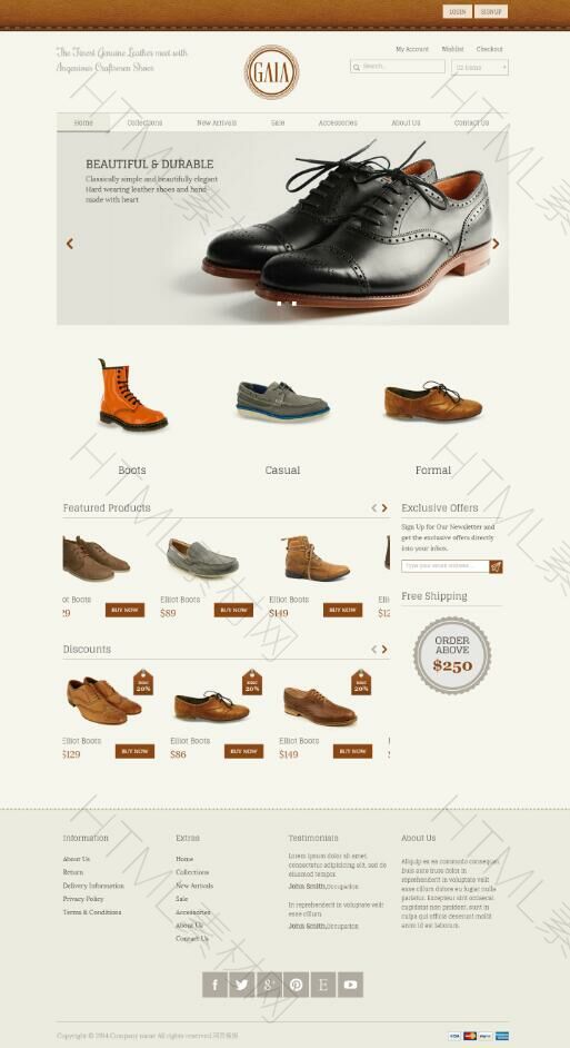 鞋子商城网站整站模板(图1)