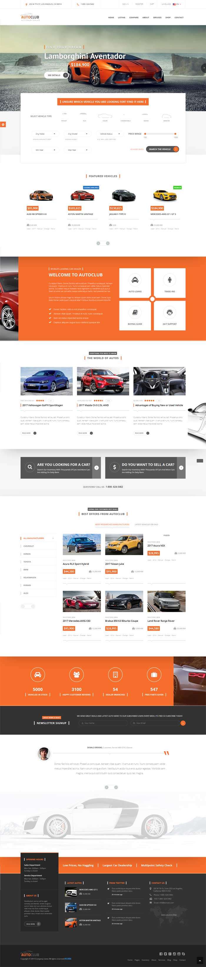 大气的4S店汽车销售网站模板html整站(图1)