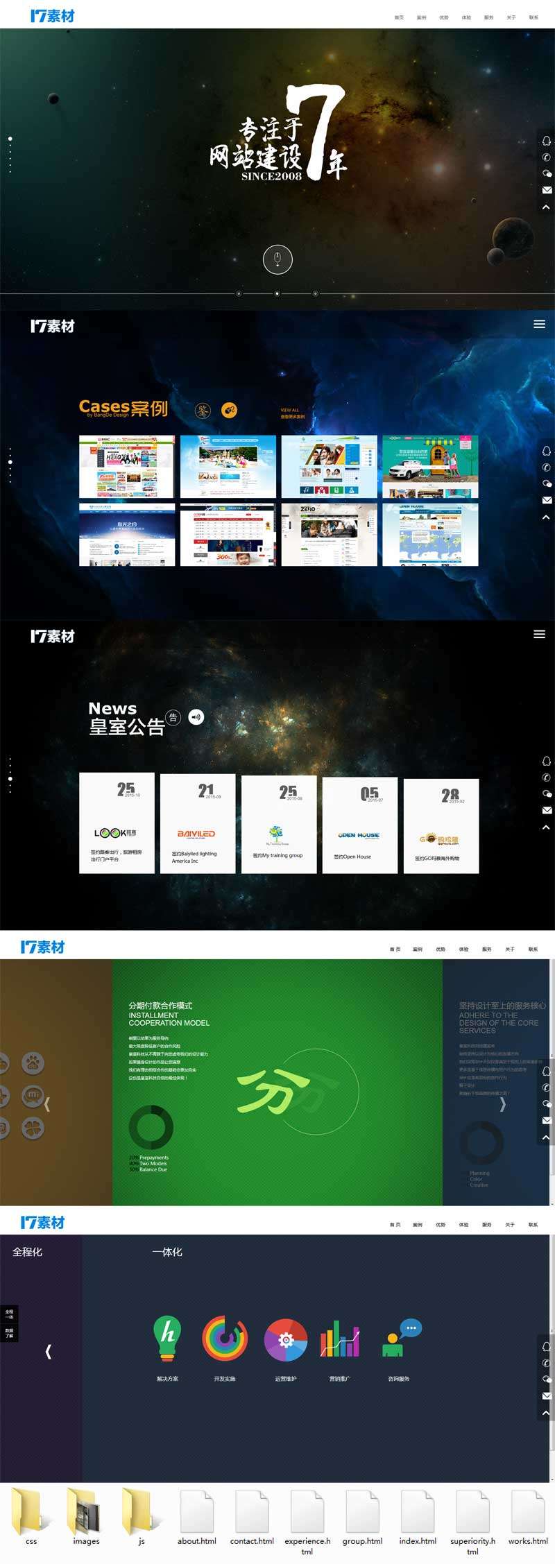 建站网络科技企业页面全站模板(图1)