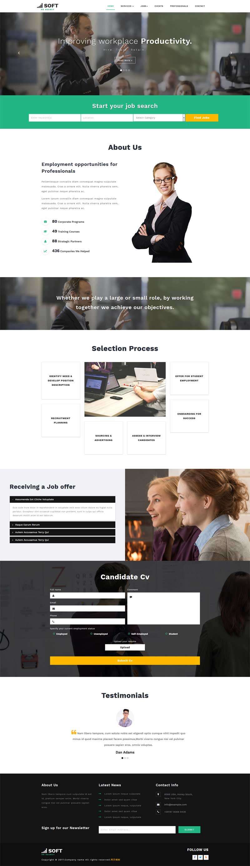 商务英语课程培训机构网站模板(图1)