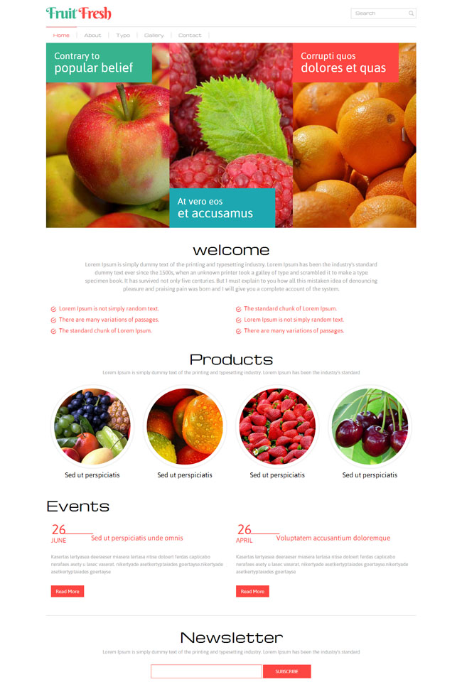 新鲜水果商城CSS模板(图1)