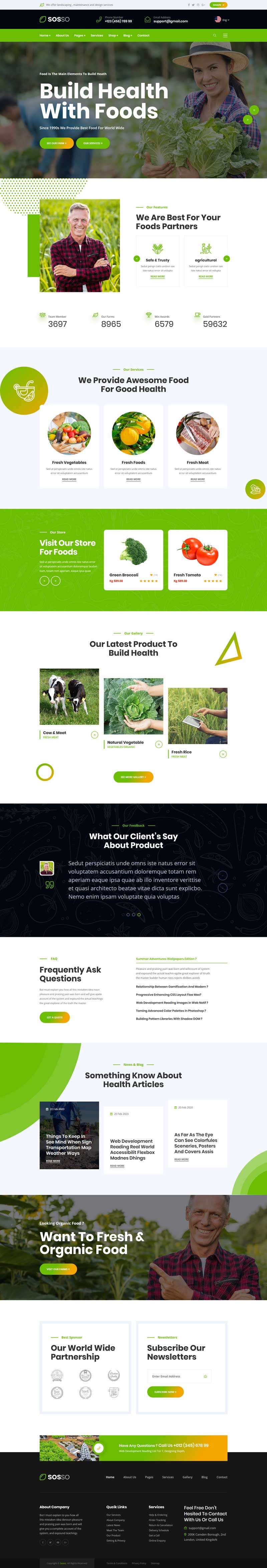 有机食品农业网站静态模板(图1)