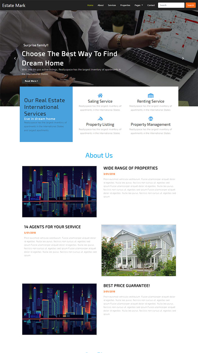 公寓投资投资企业网站模板(图1)