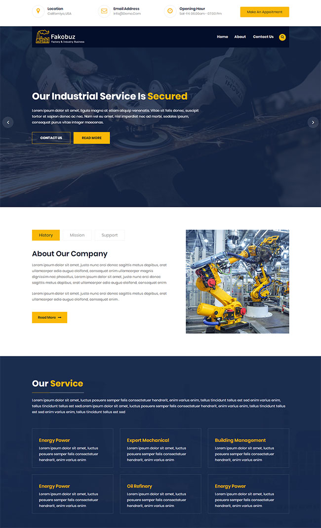 钢铁制造企业网站模板(图1)