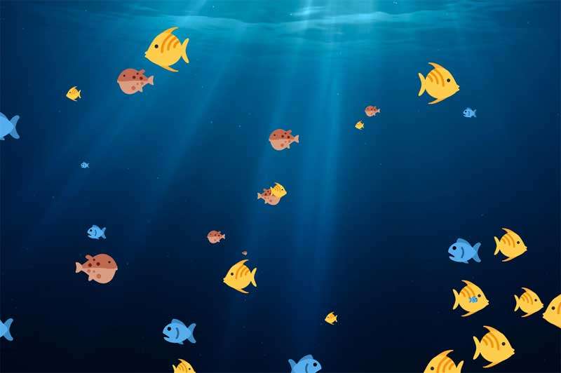海底的鱼群动画场景H5特效(图1)