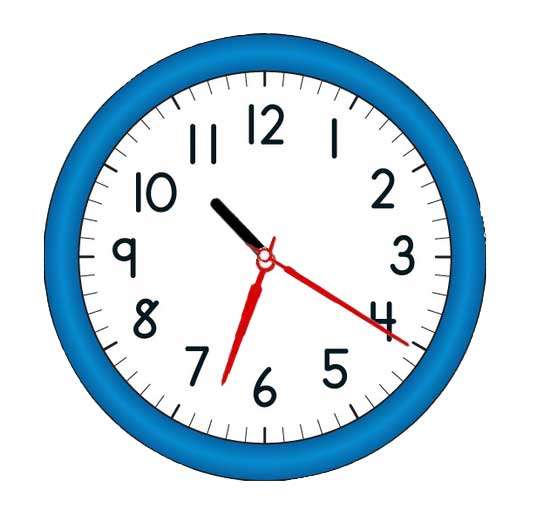 蓝色的圆形时钟代码(图1)