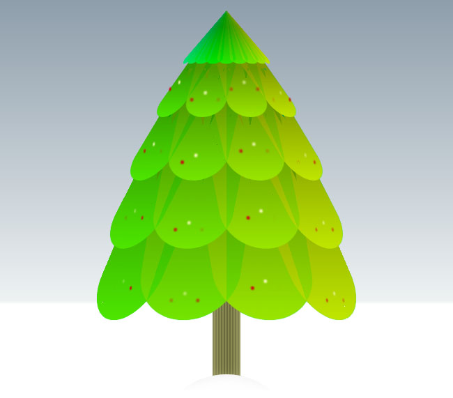发光闪烁圣诞树CSS3特效(图1)
