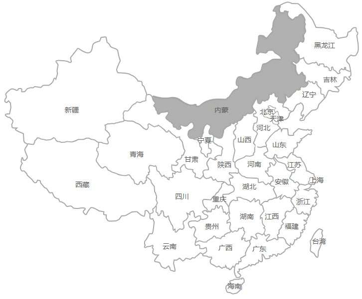 jquery div css布局中国地图鼠标经过地图区域当前高亮显示(图1)