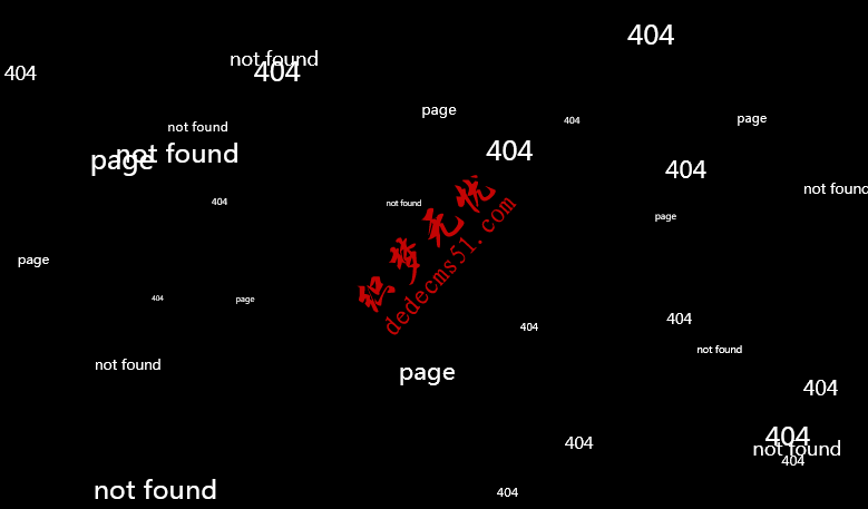 html5404模板下载canvas绘制404未找到页面动画模板下载