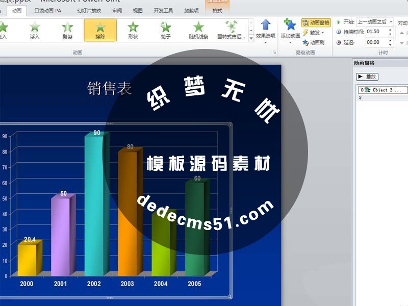 ppt怎么使用动画选项制作动态图表?(图6)