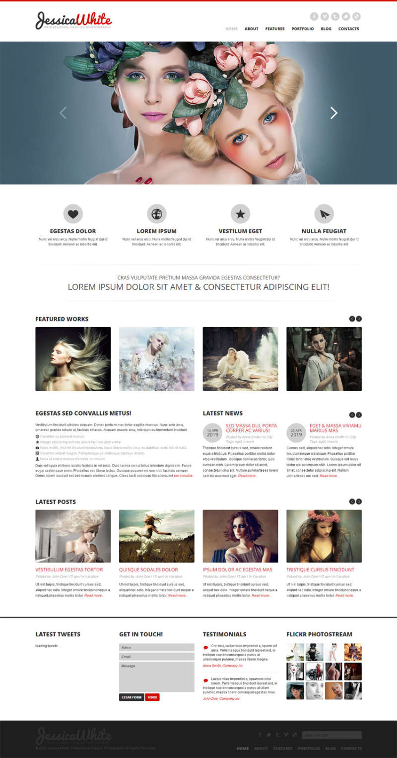婚纱摄影网站模板全站html5网站模板下载(图1)