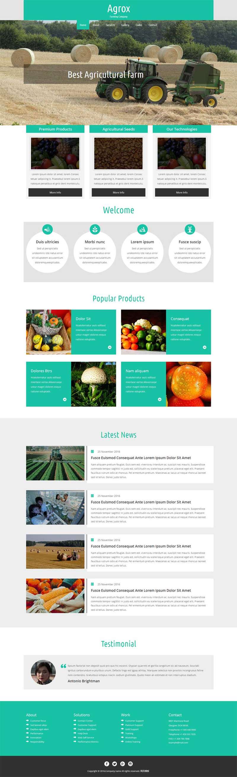 农业生产公司网站html5动画模板(图1)