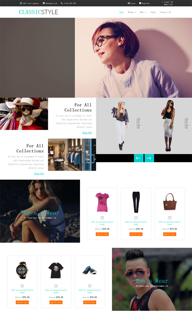 时尚购物网上商城HTML5模板(图1)