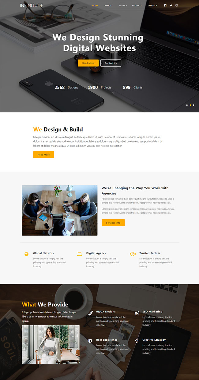 创意产品设计企业网站模板(图1)