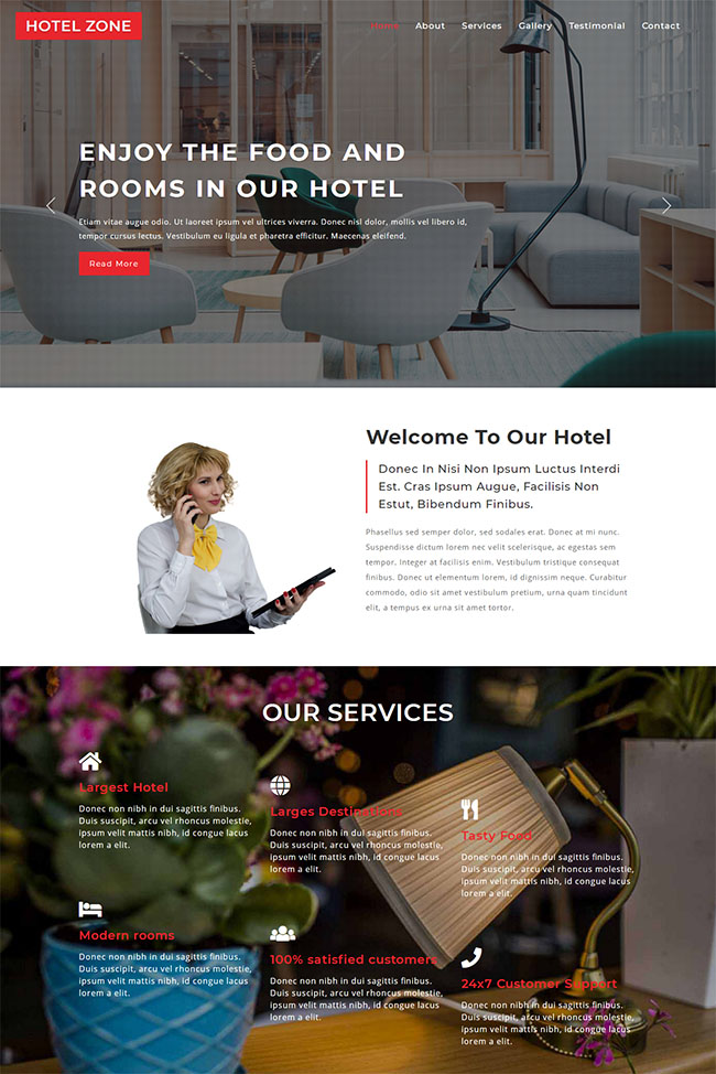 酒店浪漫美食网站模板(图1)