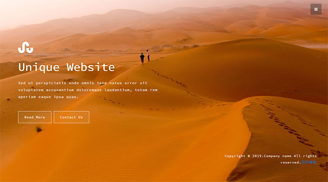 简洁沙漠主题网站模板(图1)