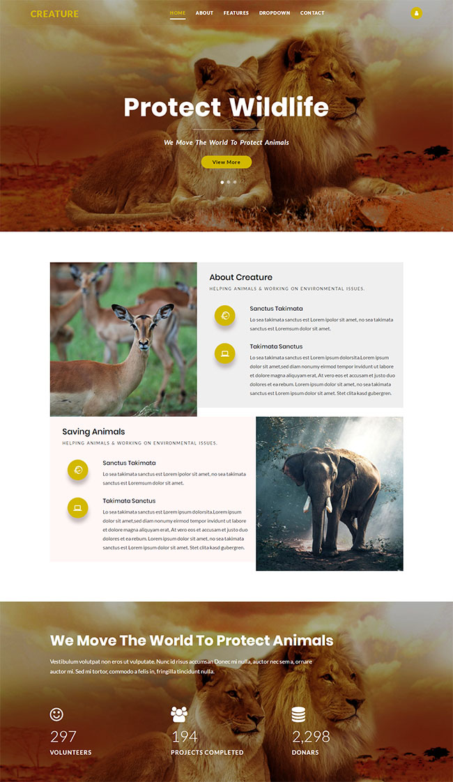 野生动物园官网企业模板(图1)