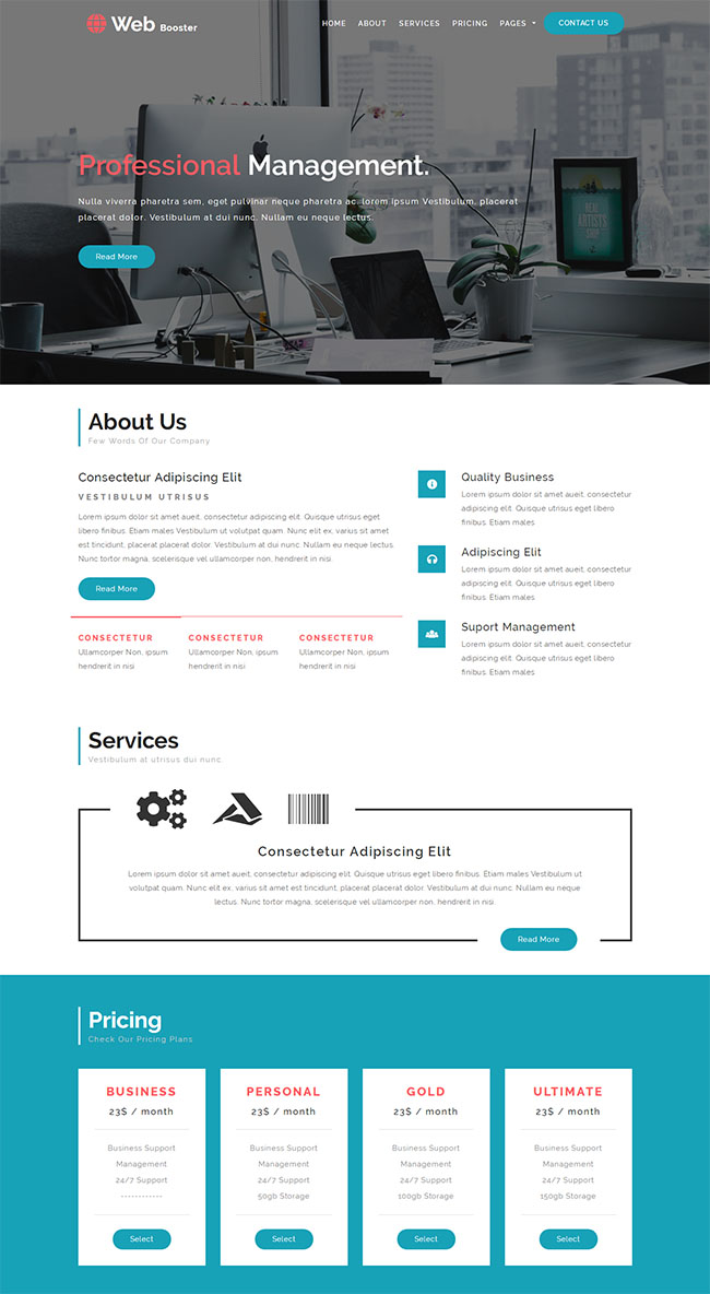 创意设计机构网站模板(图1)