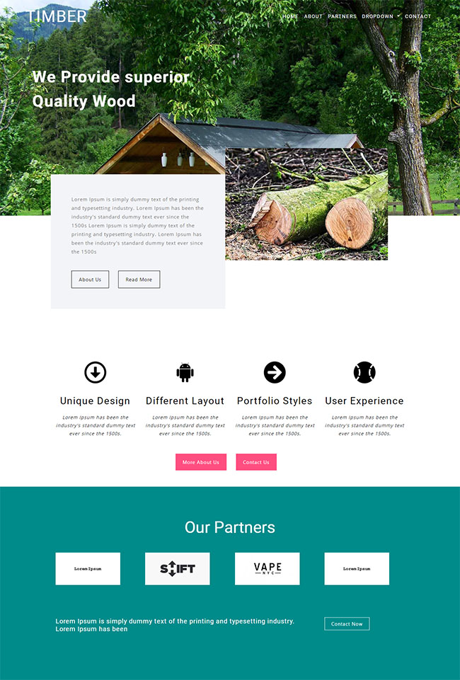 木材建筑公司网站模板(图1)