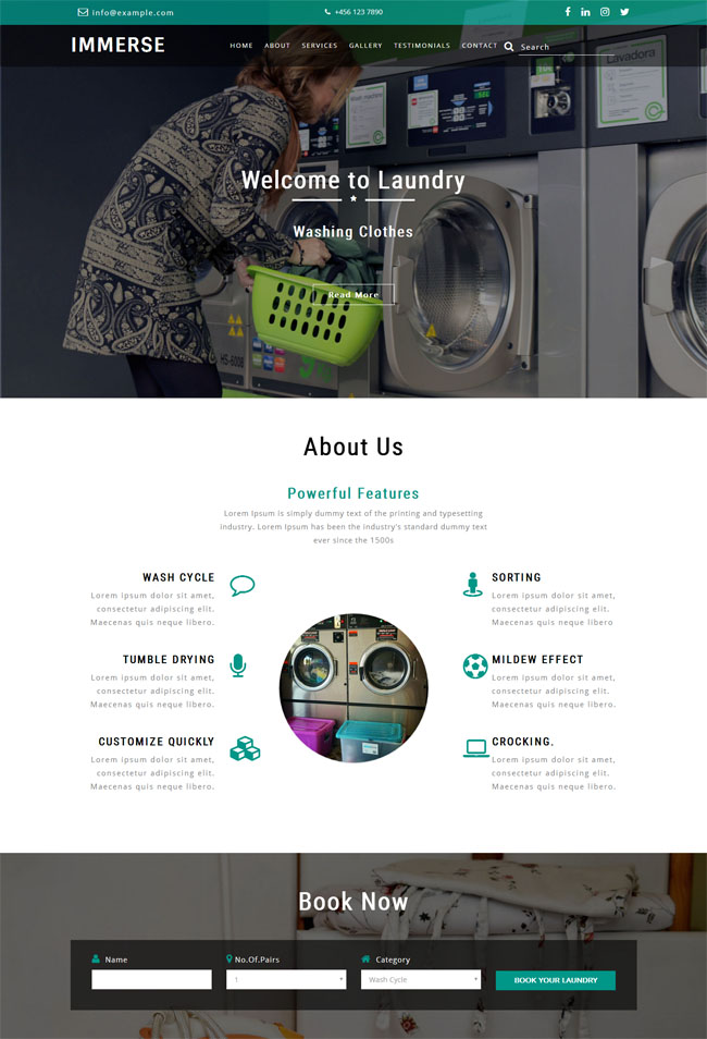 滚筒洗衣机企业网站模板(图1)