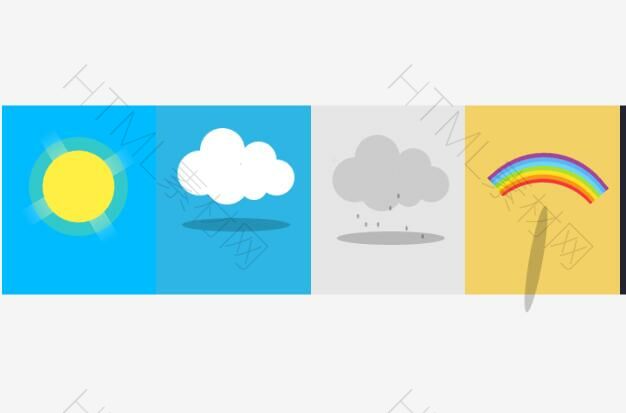 纯CSS3天气动画图标动态- 素材8