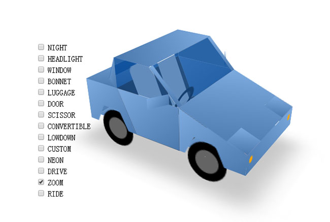 纯CSS3的汽车3D模型动画特效(图1)