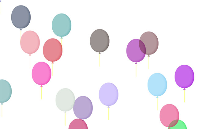 气球向上漂CSS3特效(图1)