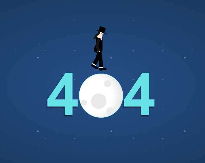 月球漫步404文字动画特效(图1)