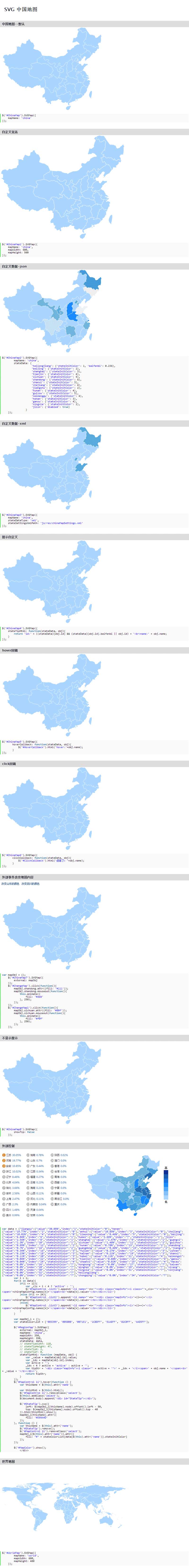 jquery svg地图插件自定义数据的中国地图代码(图1)