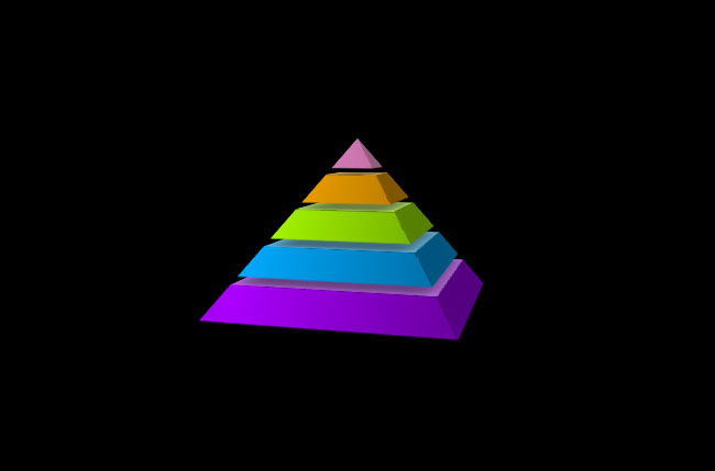 HTML5 SVG彩色金字塔动画特效(图1)
