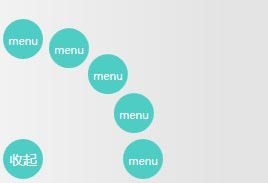 jQuery CSS3动画弧形弹出菜单效果代码(图1)