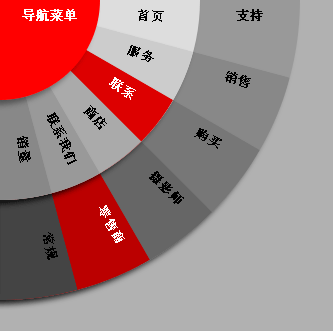 css3扇形菜单鼠标悬停css3旋转动画扇形打开菜单代码(图1)