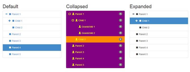 jQuery bootstrap响应式树形菜单代码(图1)