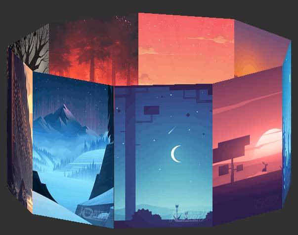 css3图片3D万花筒形状布局代码(图1)