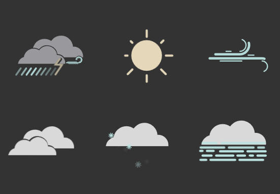css3 svg天气预报图标动画特效(图1)